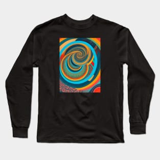 Fractal in Jewel Tone Colors Long Sleeve T-Shirt